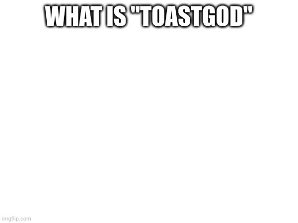 WHAT IS "TOASTGOD" | made w/ Imgflip meme maker
