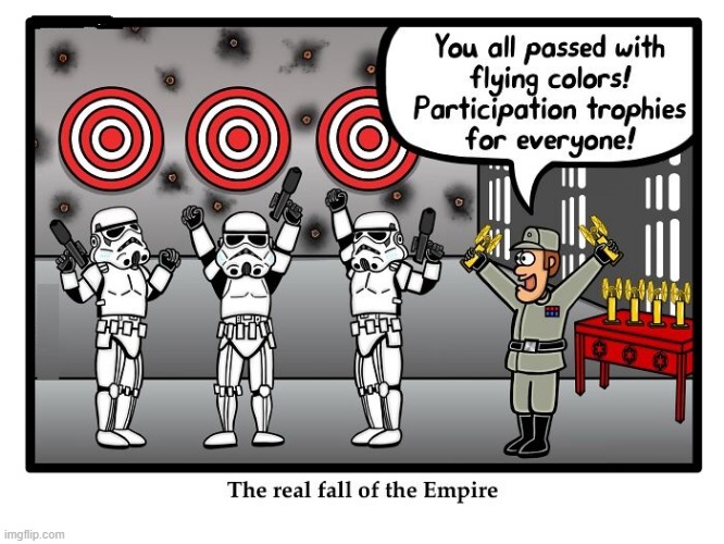 The Fall of an Empire | image tagged in star wars,stormtroopers | made w/ Imgflip meme maker