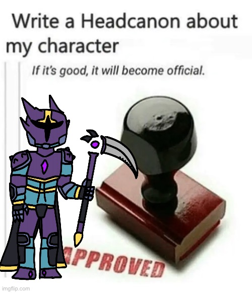 i couldn’t get around to posting the comic yesterday cuz i was somewhere | image tagged in write a headcanon about my character | made w/ Imgflip meme maker