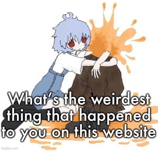 rei | What’s the weirdest thing that happened to you on this website | image tagged in rei | made w/ Imgflip meme maker