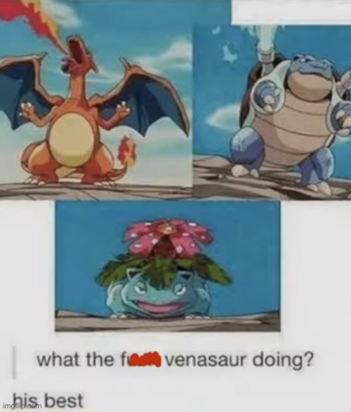 he’s trying okay? | image tagged in pokemon | made w/ Imgflip meme maker