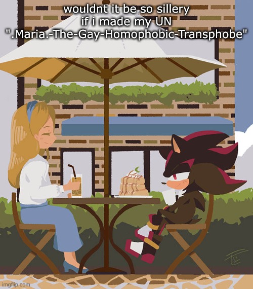 to mock those long ass lgbbq stream names | wouldnt it be so sillery if i made my UN ".Maria.-The-Gay-Homophobic-Transphobe" | image tagged in friends | made w/ Imgflip meme maker