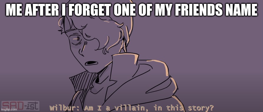 i have forgot so many peoples names | ME AFTER I FORGET ONE OF MY FRIENDS NAME | image tagged in am i a villan,memes,relatable | made w/ Imgflip meme maker