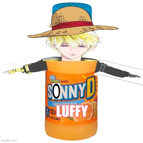 Meet Sonny D. Luffy, future king of the pirates | LUFFY | image tagged in sonnybrisko,nijisanji,luffy | made w/ Imgflip meme maker