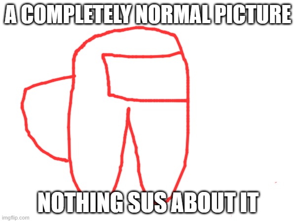 A COMPLETELY NORMAL PICTURE; NOTHING SUS ABOUT IT | made w/ Imgflip meme maker