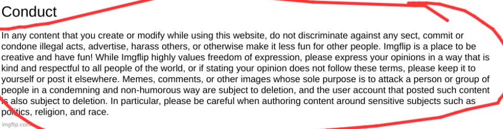 Conduct terms of use | image tagged in conduct terms of use | made w/ Imgflip meme maker