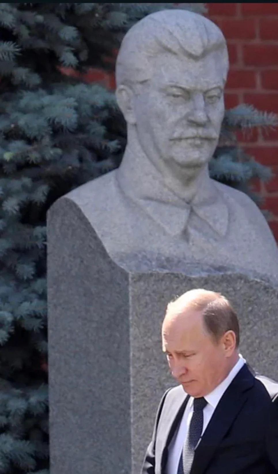 Stalin judging Putin Blank Meme Template