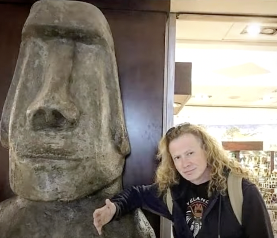 Dave Mustaine Moai Blank Meme Template