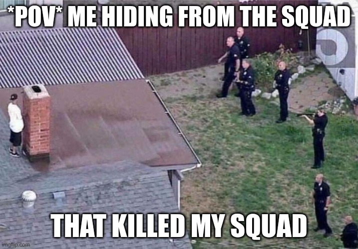 fortnight meme | *POV* ME HIDING FROM THE SQUAD; THAT KILLED MY SQUAD | image tagged in fortnite meme | made w/ Imgflip meme maker