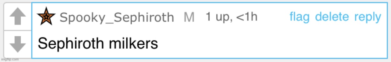 Sephiroth milkers | image tagged in sephiroth milkers | made w/ Imgflip meme maker