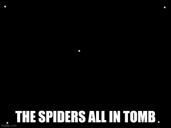 THE SPIDERS ALL IN TOMB | made w/ Imgflip meme maker