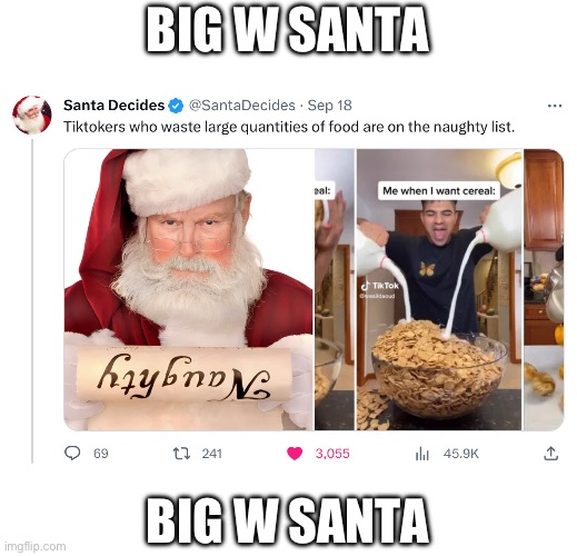 Big W Santa | BIG W SANTA; BIG W SANTA | made w/ Imgflip meme maker