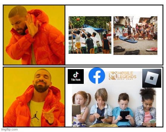 Kids then and now | image tagged in generation,mobile,games | made w/ Imgflip meme maker
