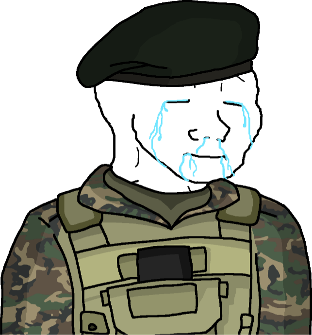 Weeping Eroican Soldier Blank Meme Template