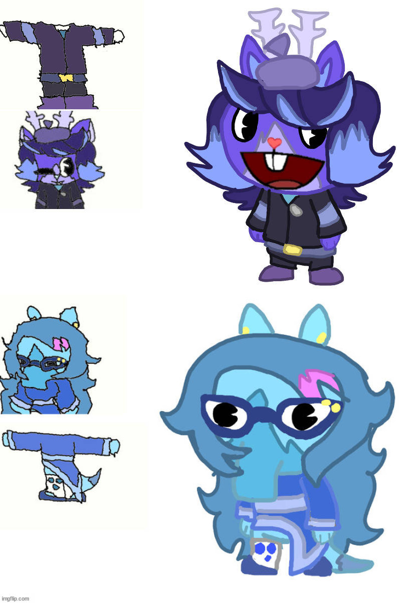 have i introduced these ocs yet? if i havent, meet anton and rasberry, honestly 2 of my best designed ocs. | made w/ Imgflip meme maker