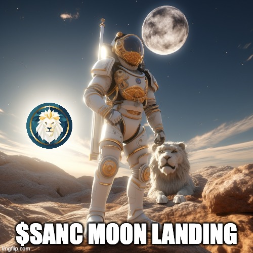 $SANC Moon Landing | $SANC MOON LANDING | image tagged in sanc,sanctuarytoken,sanctuaryarmy,1000x | made w/ Imgflip meme maker