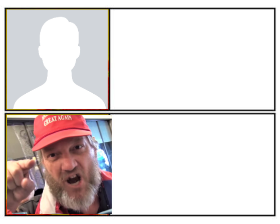 TRUMP FAN MAGA FACELESS THEN ANGRY Blank Meme Template