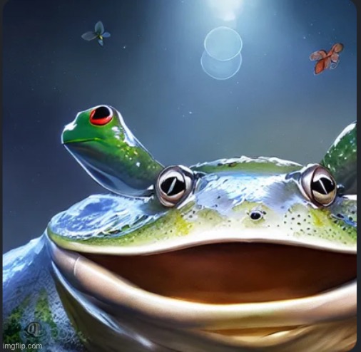 ai generated frog | made w/ Imgflip meme maker