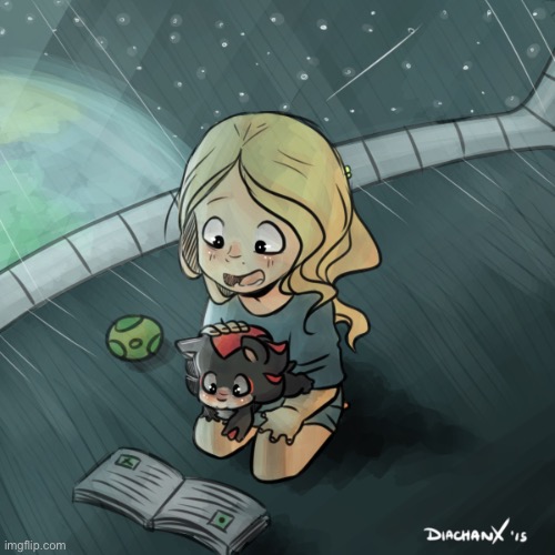 Maria Robotink & Shadow | image tagged in maria robotink shadow | made w/ Imgflip meme maker