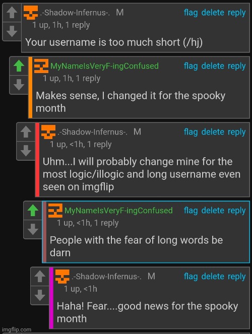 Oh no- (btw...how pathetic...people are just turning on the spooky mode instead of me....who have always the spooky mode on) | made w/ Imgflip meme maker