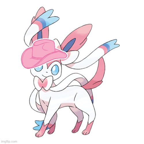 Cowgirl sylveon | image tagged in pokemon | made w/ Imgflip meme maker