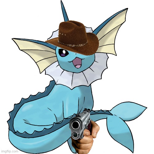 Cowboy vaporeon | image tagged in vaporeon transparent | made w/ Imgflip meme maker