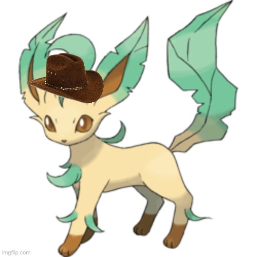 Cowgirl leafeon | image tagged in leafeon transparent | made w/ Imgflip meme maker