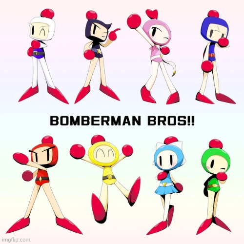 Bomberman Bros (Art by MRN) | made w/ Imgflip meme maker