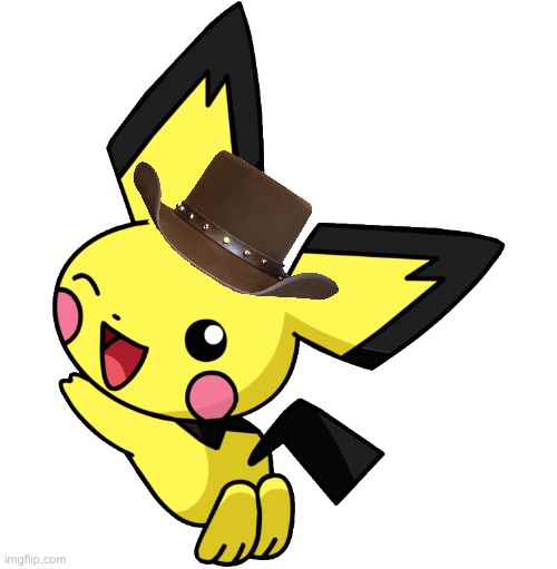 Cowboy pichu | image tagged in cute pichu | made w/ Imgflip meme maker