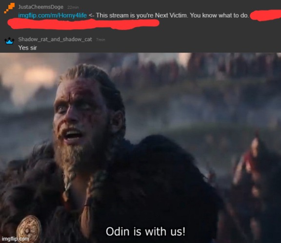 HE IS GONNA HELP US | image tagged in odin is with us | made w/ Imgflip meme maker