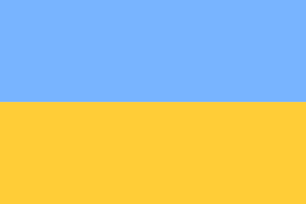 Ukraine. Ukrainian People's Republic. Flag Blank Meme Template