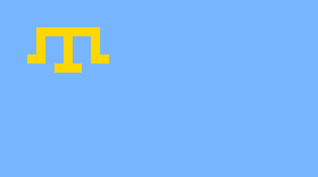 Ukraine. Crimean Tatar Republic. Flag Blank Meme Template