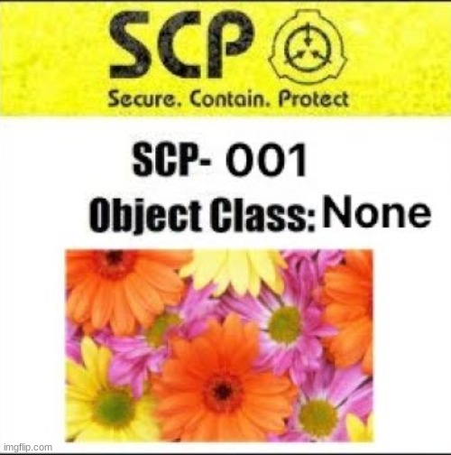 SCP-001 Label | image tagged in scp-001 label | made w/ Imgflip meme maker