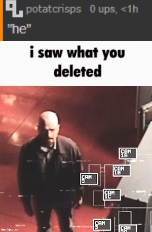 i saw what you deleted | made w/ Imgflip meme maker