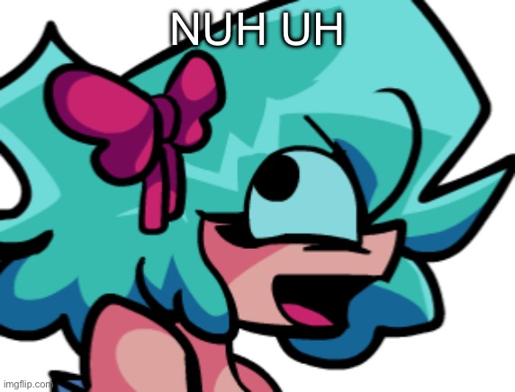 NUH UH | image tagged in derpy miko | made w/ Imgflip meme maker