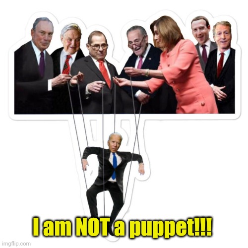 Biden Puppet | I am NOT a puppet!!! | image tagged in biden puppet | made w/ Imgflip meme maker