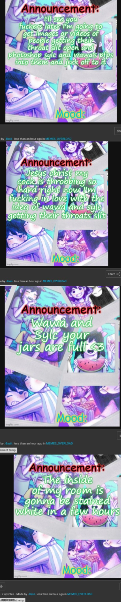 proof that apefan masterbates to me and wawa dying. | made w/ Imgflip meme maker