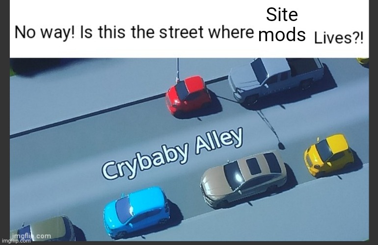 Is this the street where blank lives | Site mods | image tagged in is this the street where blank lives | made w/ Imgflip meme maker