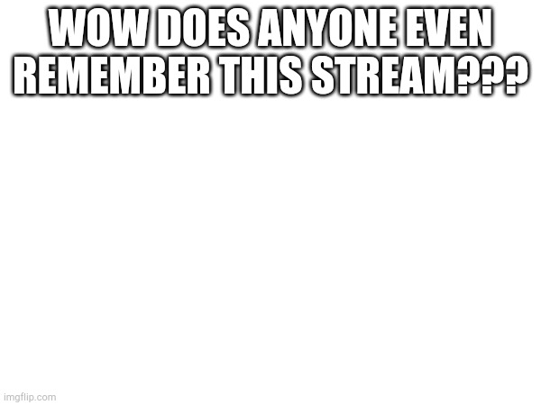 WOW DOES ANYONE EVEN REMEMBER THIS STREAM??? | made w/ Imgflip meme maker