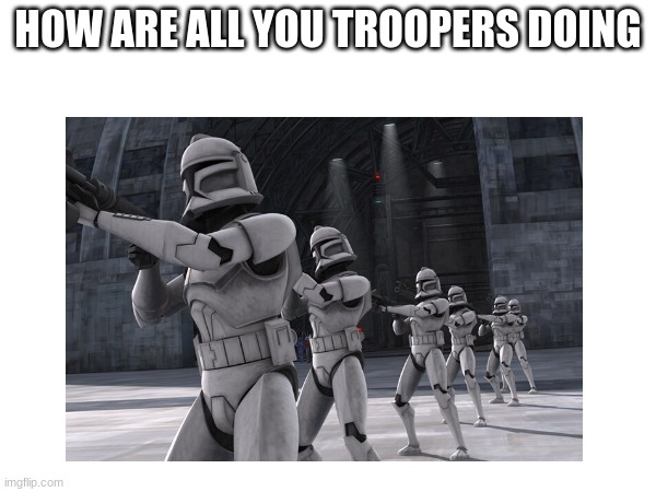 HOW ARE ALL YOU TROOPERS DOING | made w/ Imgflip meme maker