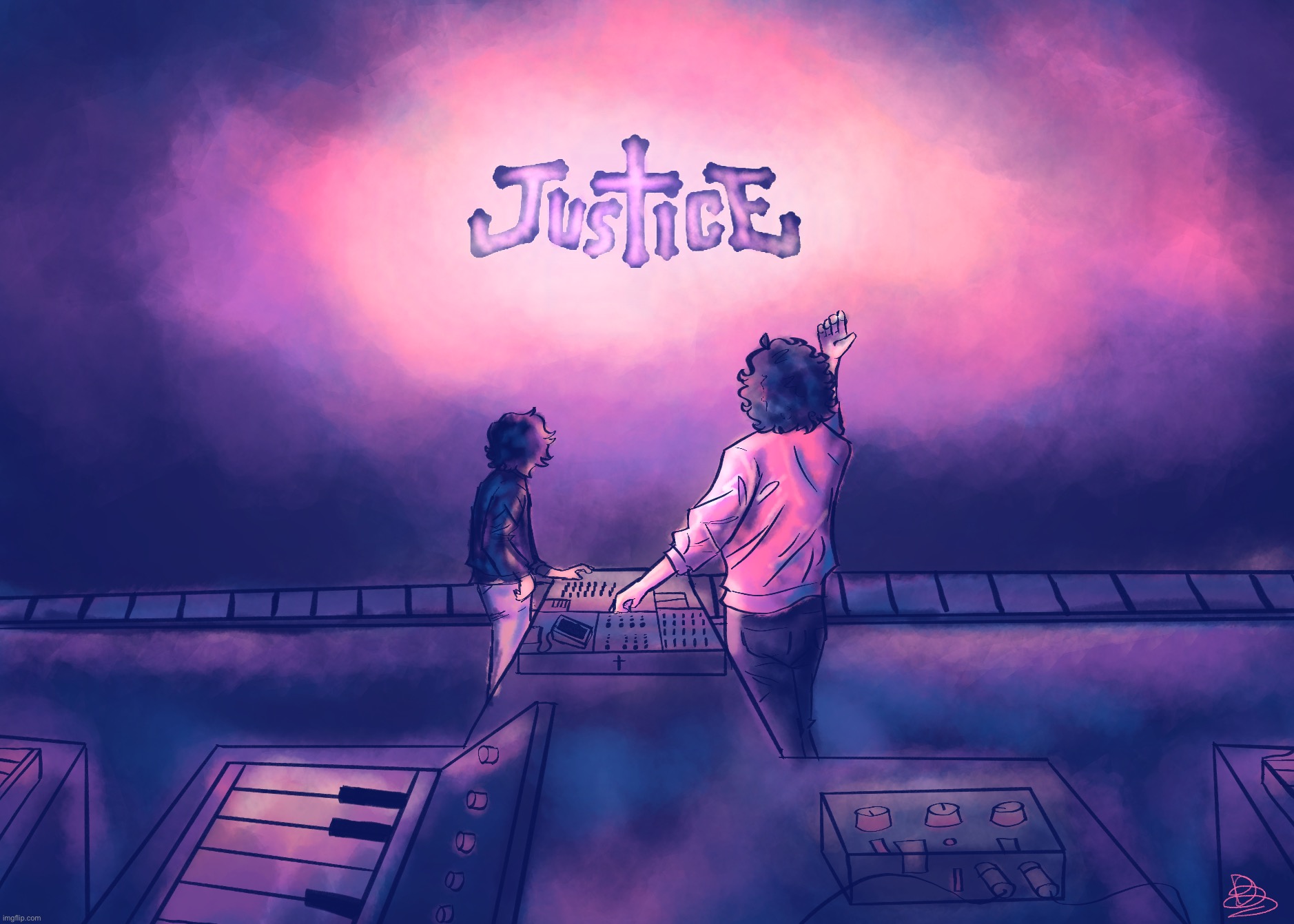 Let There Be Light. | image tagged in justice,justice band,art | made w/ Imgflip meme maker