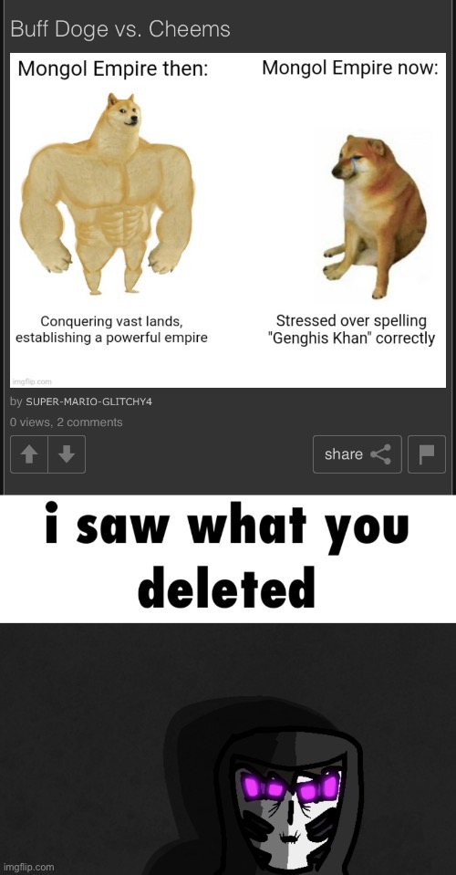 image tagged in i saw what you deleted | made w/ Imgflip meme maker