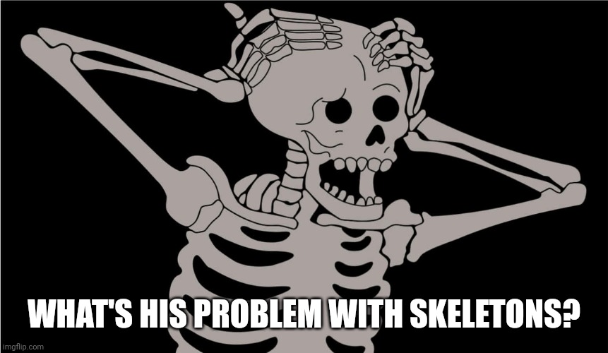 WHAT'S HIS PROBLEM WITH SKELETONS? | made w/ Imgflip meme maker