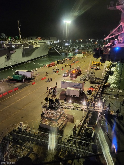 Yall check this out. Took the pic this morning. Im on a NAVY SHIP RN | made w/ Imgflip meme maker