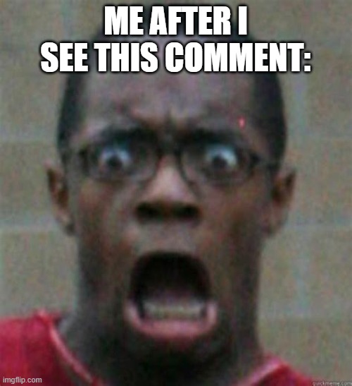 ME AFTER I SEE THIS COMMENT: | made w/ Imgflip meme maker