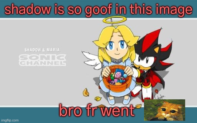 shadow and maria but spookey | shadow is so goof in this image; bro fr went | image tagged in shadow and maria but spookey | made w/ Imgflip meme maker