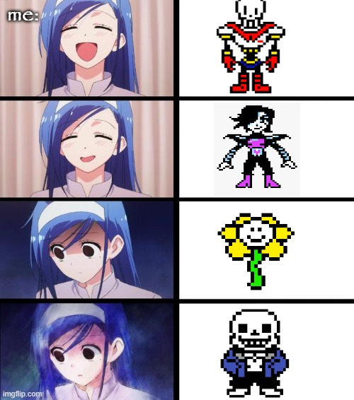 my reaction when I see these undertale characters | me: | image tagged in undertale,papyrus,papyrus undertale,undertale papyrus,mettaton,flowey | made w/ Imgflip meme maker