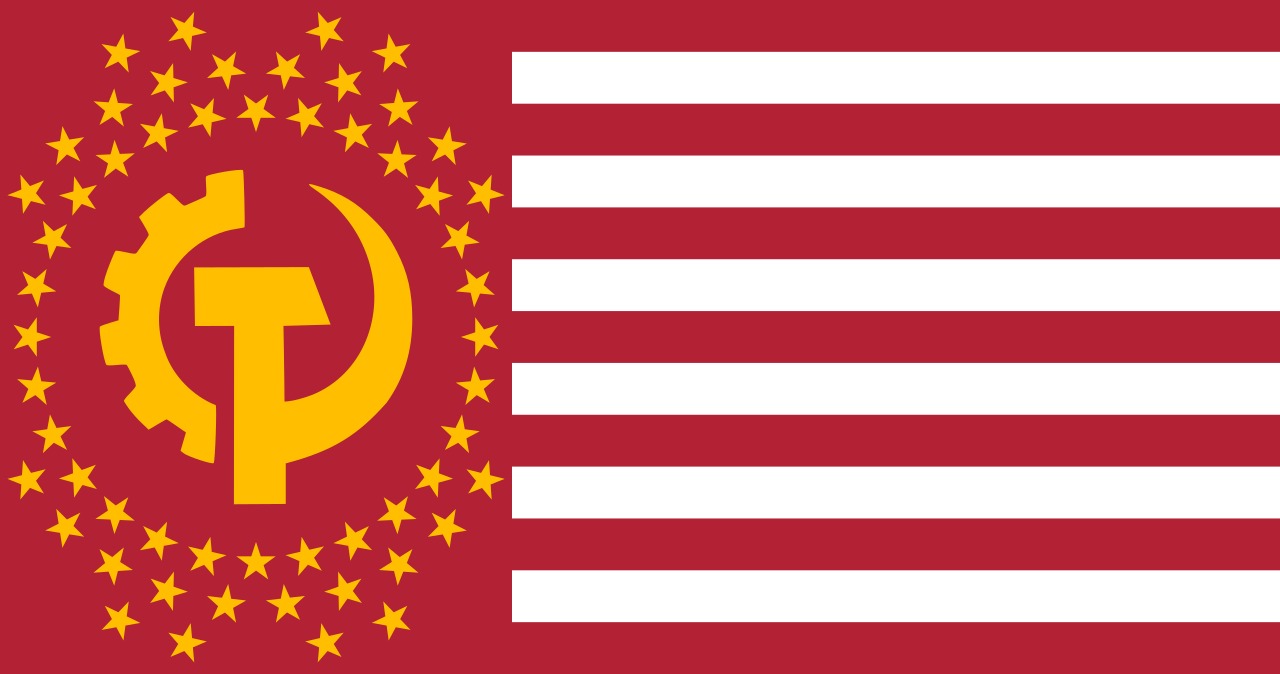High Quality USSA (United Socialist States of America) flag Blank Meme Template