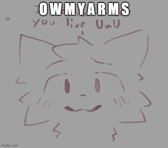 pain eternally | O W M Y A R M S | image tagged in i know where you live uwu | made w/ Imgflip meme maker