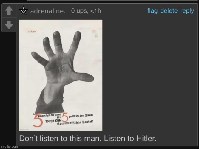 Don’t listen to this man. Listen to Hitler. | image tagged in don t listen to this man listen to hitler | made w/ Imgflip meme maker